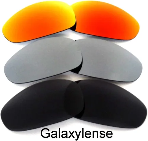 Vista 2 de Galaxy lentes de repuesto para Oakley Juliet Negro & titanio & Rojo 3pares, GRATIS S & H