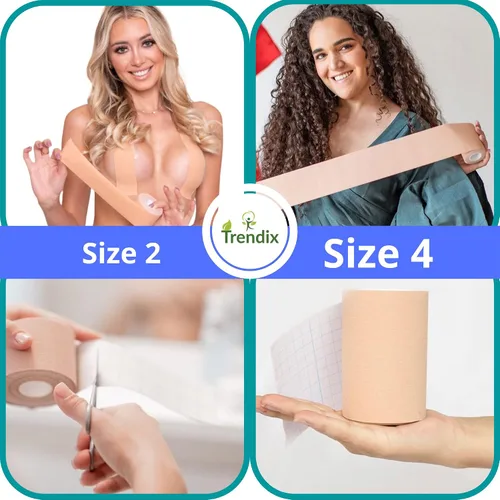 Vista 3 de Tetas Cinta Grande Levantamiento Pecho Más Ancho DDD Sujetador Adhesivo Pequeño Bob Escote Kim Kardashian Invisible Instantáneo Push Up Booby KT Skim