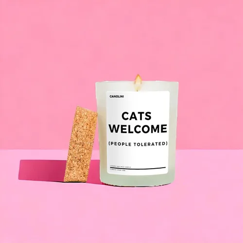 Vista 8 de Caja de regalo de vela Cat Mom Vela de cera de soja perfumada de vainilla Perfecto para cumpleaños o aniversario de mujeres