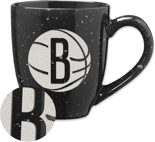 Vista 45 de Rico Industries NBA 16 oz Team Color Laser Engraved Speckled Ceramic Coffee Mug 3-Color del