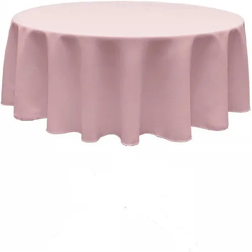 Vista 3 de New Creations Fabric & Foam Inc, Mantel redondo de popelina de poliéster sin costuras, fabricado en Estados Unidos, (negro, 81 pulgadas redondo)