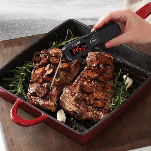 Vista 5 de Taylor Juego de termómetros de cocina y alimentos de 3 piezas - Digital, carne analógica, termómetros para horno