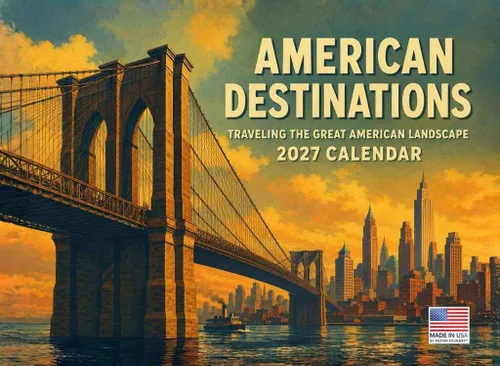 Vista 105 de Calendario de Alabama 2026 para pared, 12 meses, mensual, recuerdos escénicos de AL Hecho en Estados Unidos