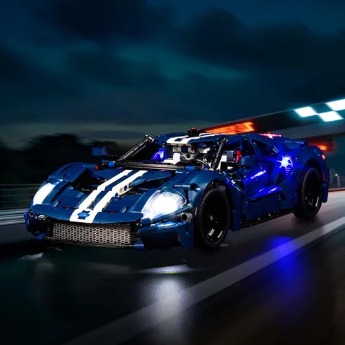 Vista 3 de Kit de luces mejorado compatible con el modelo de auto Lego Technic Ford GT 2022 42154, decoración de luces compatible con 42154 (modelo no incluido)