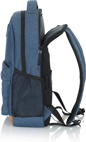 Vista 5 de Slappa Alpha Series - Mochila para laptop para videojuegos, se adapta a portátiles de hasta 15 pulgadas; azul (SL-ALPHA-LAPTOP-BP-BLU)