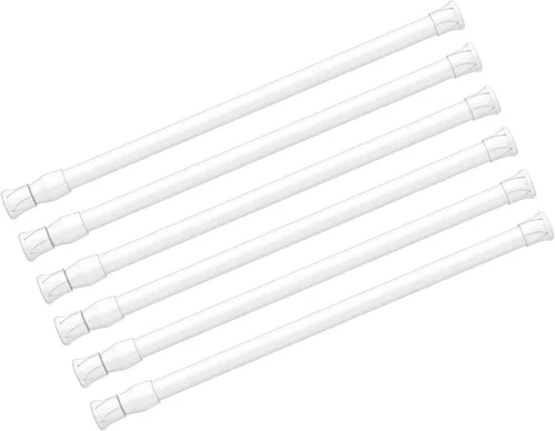 Vista 44 de AIZESI Varillas de cortina de tensión de resorte Barra de tensión corta (blanco, 8" a 12"-2Pcs)
