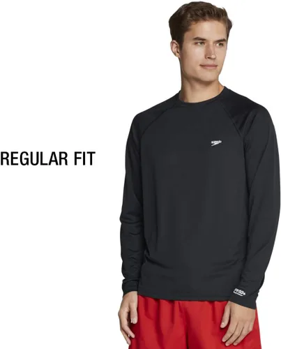 Vista 5 de Speedo - Camiseta de natación con protección ultravioleta para hombre, manga larga, ajuste regular