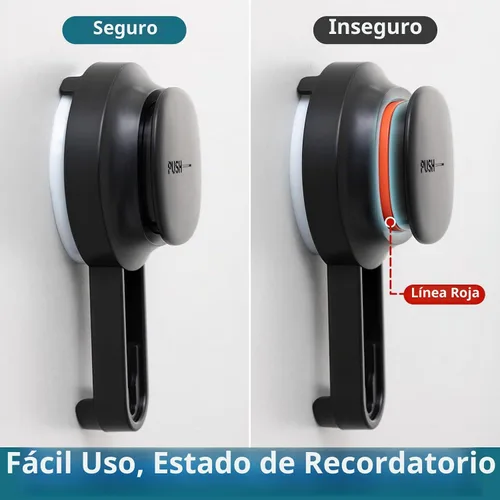 Vista 9 de TAILI Shower Caddy Ventosa Acero Inoxidable Metal Indicador Visible Negro