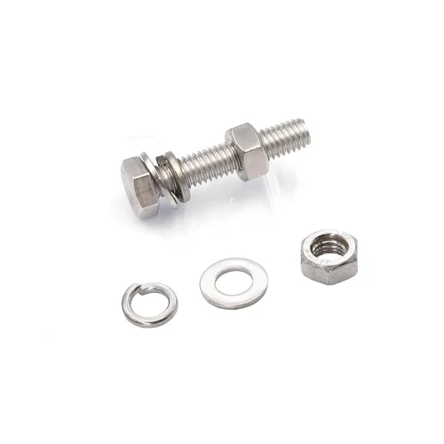 Vista 9 de 1 paquete M10 x 170mm Tornillos hexagonales pernos hexagonales con tuercas hexagonales M10 arandelas planas/arandelas de resorte de bloqueo
