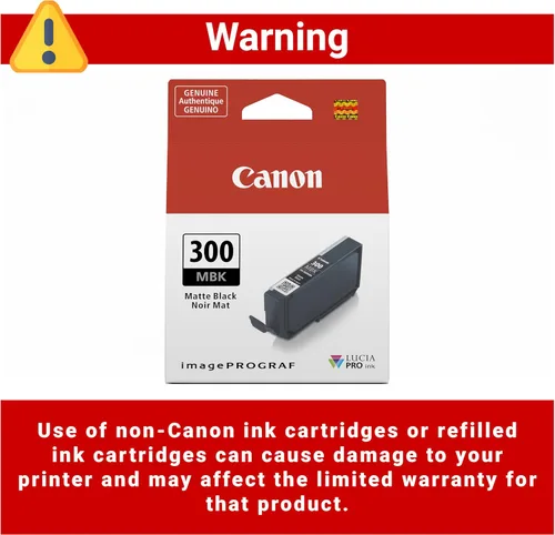 Vista 3 de Canon PFI-300 Depósito de tinta negra mate original, compatible con impresoras ImagePROGRAF PRO-300