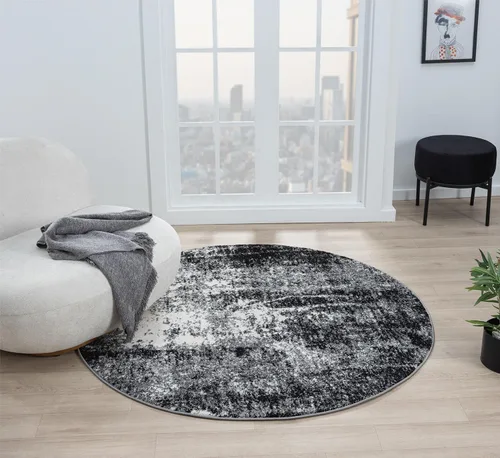 Vista 26 de Keen Home Design Alfombras de Área - 2x3 Que No Se Desprenden, Alfombras Abstractas para Cocina, Sala de Estar, Dormitorio, Comedor, Entrada Negro