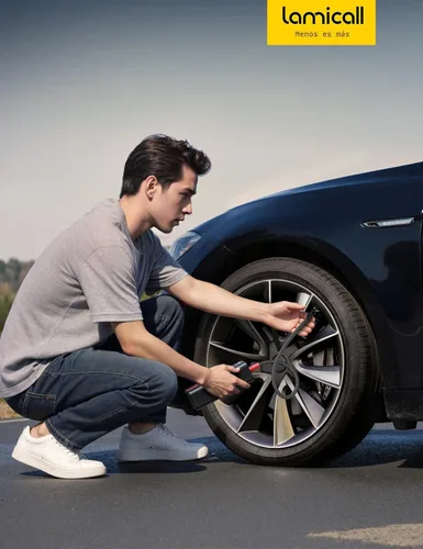 Vista 7 de Lamicall Inflador portátil de neumáticos de automóvil, compresor de aire [150 PSI] [4 veces más rápido], bomba de aire inalámbrica para automóvil