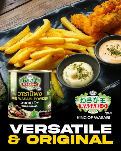 Vista 3 de Wasabi-O Real Wasabi Powder – Condimento japonés fresco de raíz de wasabi para sushi, salsa y salsas – puro, vegano y sin gluten – Calidad premium