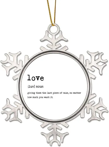 Vista 12 de Como se discutió Definición Diccionario Palabra Significado Cita Metal Copo de Nieve Adorno de Navidad para Árbol de Navidad Colgante Bola Invierno