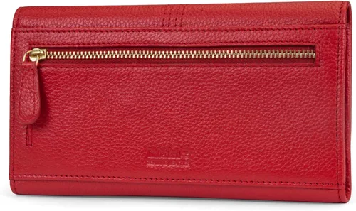 Vista 3 de Timberland - Cartera de piel con solapa RFID para mujer, Rojo, talla única