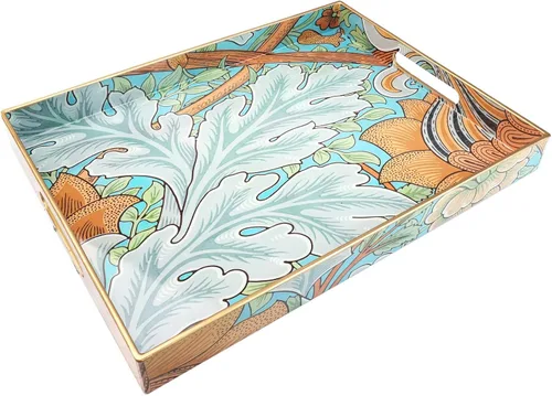 Vista 8 de Spsyrine - Bandeja de servir con asas, bandeja decorativa de plástico para mesa de café, sala de estar, decoración del hogar, 3040B