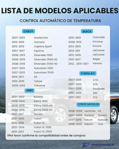 Vista 2 de Resistencia de motor soplador compatible con selectos Chevy Silverado Suburban Tahoe Camaro Equinox/GMC Sierra