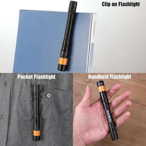 Vista 9 de EverBrite Paquete de 2 luces recargables para sombrero + luz recargable para bolígrafo, 4 modos de iluminación, zoomable