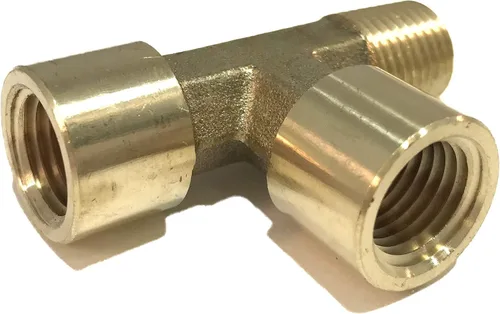 Vista 2 de Forged Street TEE 1/4" NPT combustible/aire/agua/aceite/gas WOG (cantidad 10)
