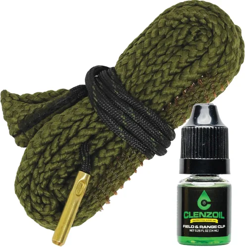 Vista 16 de Clenzoil Cobra Bore Cleaner – Pull-Through Gun Barrel Cleaning Tool – Brass Brush Embedded in Cotton Bore Rope – Reusable & Washable – Includes CLP