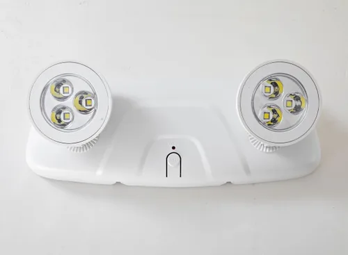 Vista 9 de TANLUX Luces de emergencia LED con batería de respaldo, dos cabezales ajustables para luces comerciales, certificación UL, CA 120/277V, cableadas