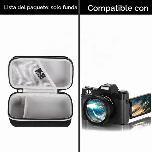 Vista 5 de Tourmate Funda rígida para cámara Acoletty 4K Vlogging, negro, solo funda