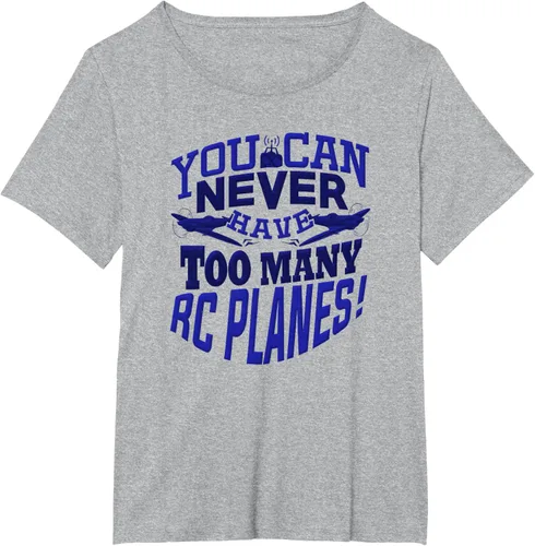 Vista 45 de RC Plane You Can Never Have Too Many RC Aviones Hobby Lover - Camiseta, gris, S
