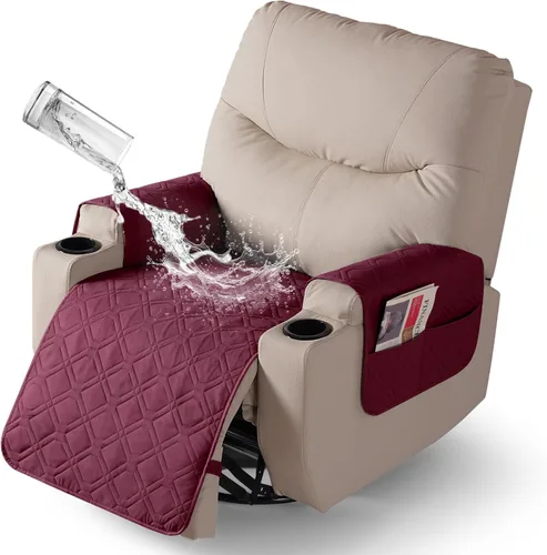 Vista 22 de VANSOFY - Fundas de asiento 100% impermeables para sillas reclinables, color azul, 22 pulgadas Azuree