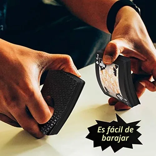 Vista 5 de Merytes 2 barajas de cartas de póquer impermeables y cartas de juego con tarjetas de truco clásicas de PVC de plástico flexible
