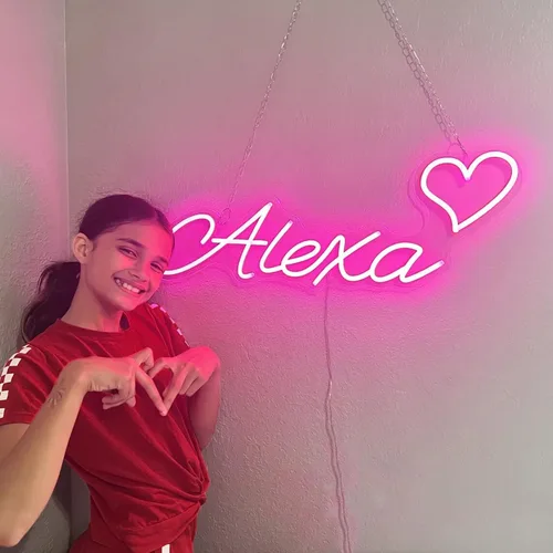 Vista 7 de Letreros de neón personalizados para decoración de pared, letrero de neón personalizado grande con atenuador, letrero luminoso personalizado, regalo
