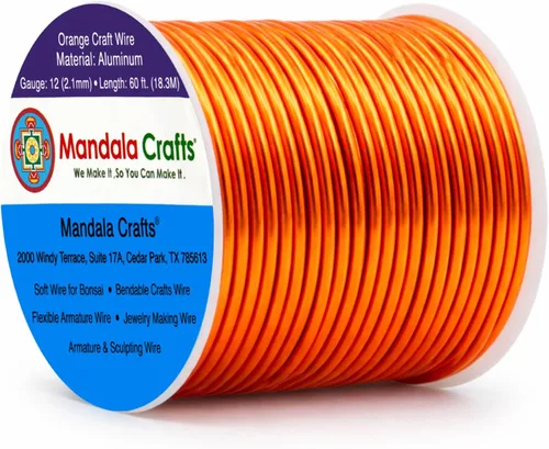 Vista 387 de Mandala Crafts - Alambre de aluminio anodizado de calibre 22 para hacer joyas - 137.2 m de alambre flexible surtido y coloreado - Doble para bonsái