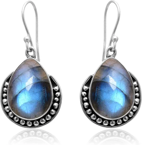 Vista 30 de Veracity Jewelry - Aretes de plata de ley con piedras preciosas para mujeres y niñas, regalo para su cumpleaños, aniversario, esposa, mamá, novia