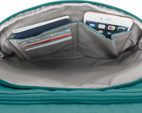 Vista 5 de Travelon Bolso cruzado cruzado clásico NS antirrobo, Pícea