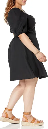 Vista 7 de The Drop Minivestido de lino Nala Twist Front para mujer