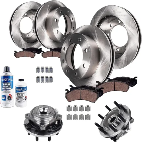 Vista 51 de Detroit Axle - Rotores de freno para Chrysler 200 2015 2016 2017, Rotores de freno de disco de reemplazo: 12.01" pulgadas delantero y 10.95
