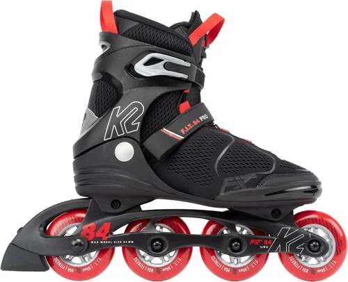 Vista 2 de K2 F.I.T. 84 Pro Negro-Rojo Hombres Patines En Línea
