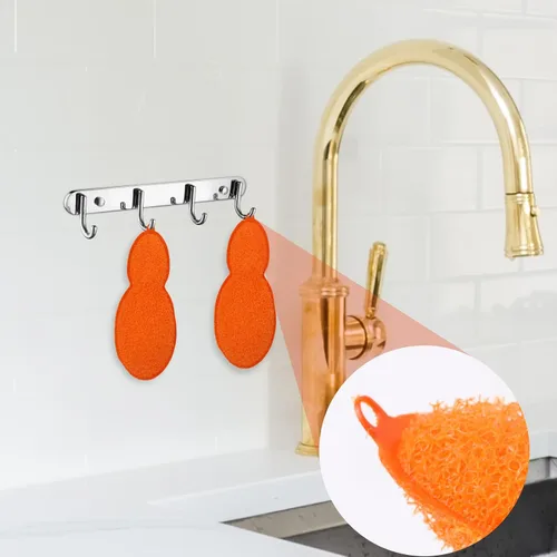 Vista 6 de 3 esponjas de limpieza de botellas en forma de frijoles, esponja limpiadora de botellas de agua Magic Beans con bolas de cerámica, esponjas