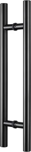 Vista 11 de TOGU TG-6012 - Manija de puerta de doble cara de 36 pulgadas, tirador de escalera de acero inoxidable SUS304 negro mate, resistente para vidrio