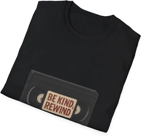 Vista 4 de Be Kind Rewind VHS Tape T-Shirt Retro 80s 90s Nostalgia Black