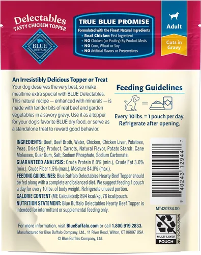 Vista 2 de Blue Buffalo Delectables - Cubrealimentos para perros sin granos de carne