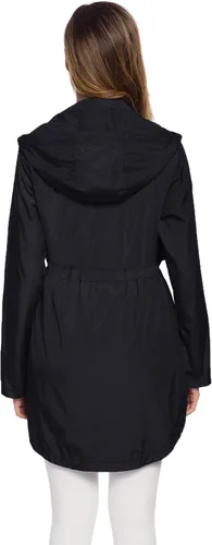 Vista 3 de Avoogue Impermeable largo para mujer con capucha para exteriores, ligera, rompevientos impermeable