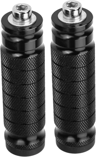 Vista 4 de Reposapiés trasero para motocicleta, paquete de 2 pedales de aluminio para motocicleta, universales M8 antideslizantes, reposapiés M8