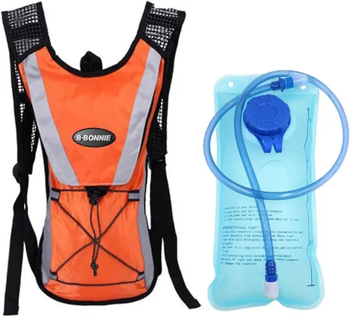 Vista 13 de Monvecle - Mochila de agua con vejiga para andar en bicicleta /Senderismo, escalar + 2L Bolsa de hidratación
