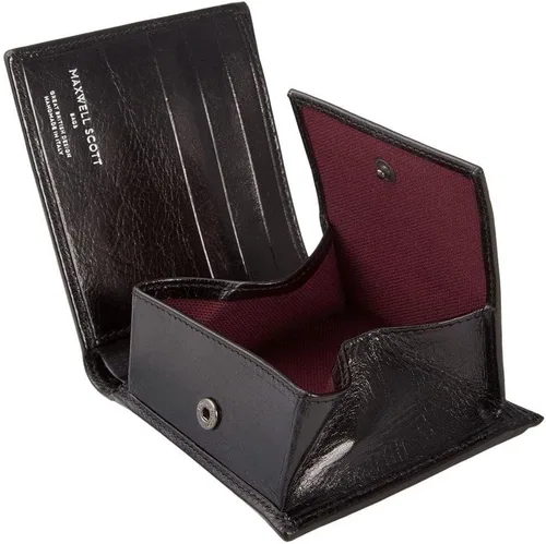 Vista 5 de Cartera de cuero de lujo para hombre con bolsillo para monedas The Ticciano Hecho a mano en Italia, Negro -, Classic