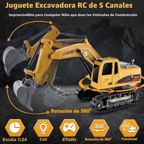 Vista 3 de Paquete de 2 vehículos de construcción Rc, excavadora de control remoto