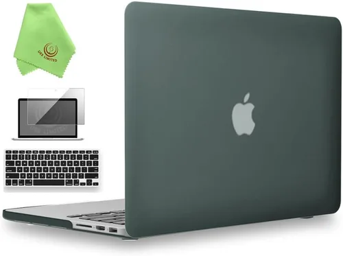 Vista 20 de UESWILL Funda rígida mate 3 en 1 compatible con MacBook Pro (Retina, 13 pulgadas, finales de 2012/2013/2014/principios de 2015), modelo A1425 / Negro