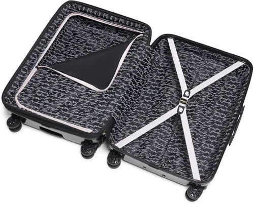 Vista 8 de Karl Lagerfeld Paris Maleta para mujer Ruedas giratorias Hardside, Negro -, Maleta Spinner Ruedas Hardside