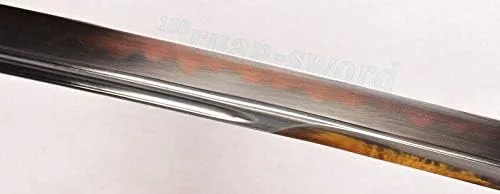 Vista 4 de 41 ''Flame HAMON Clay Templado Acero Doblado Japonés Katana Full Tang Sharp Blade