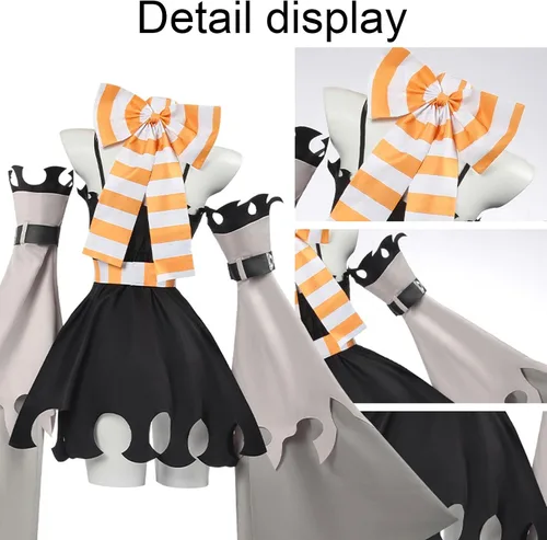 Vista 5 de Disfraz de anime Gachiakuta Amo Empool Cosplay conjunto completo uniforme para mujer, Halloween Comic Con Negro