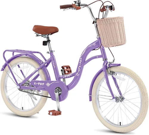 Vista 9 de 20 Inch Girls Bike Ages 8-12, 20 Inch Bike with Basket and Kickstand, Single Speed Girls Bikes Kids Bicycle with Front and Rear Brakes, Children